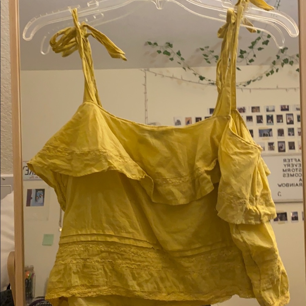 yellow flows tank top